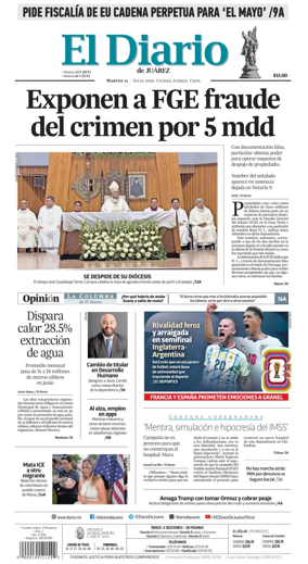 Cover of El Diario de Juarez