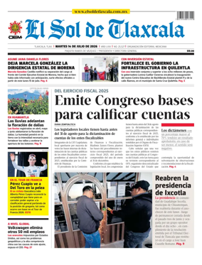 Cover of El Sol de Tlaxcala