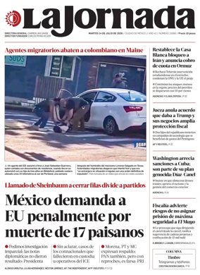 Cover of La Jornada