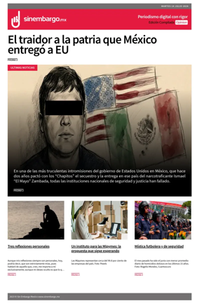 Cover of Sin Embargo Opinion