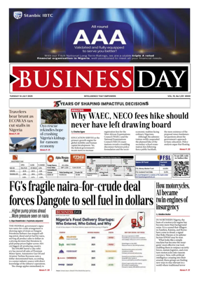 Cover of Business Day (Nigeria)