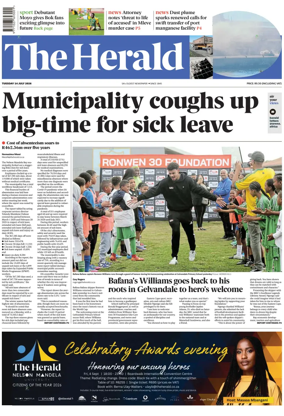 Cover of The Herald (South Africa)