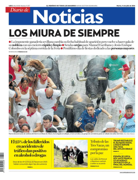 Cover of Diario de Noticias (Spain)