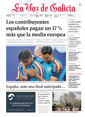 Cover of La Voz de Galicia (A Coruna)