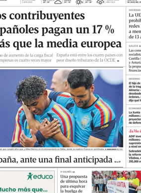 Cover of La Voz de Galicia (Arousa)