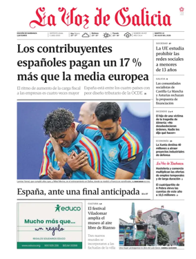 Cover of La Voz de Galicia (Barbanza)