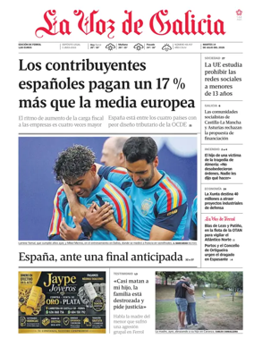 Cover of La Voz de Galicia (Ferrol)