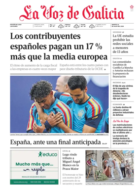 Cover of La Voz de Galicia (Lugo)