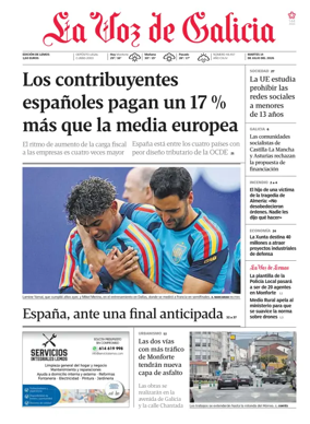 Cover of La Voz de Galicia (Monforte)