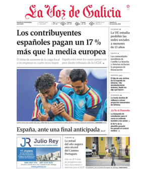 Cover of La Voz de Galicia (Pontevedra)