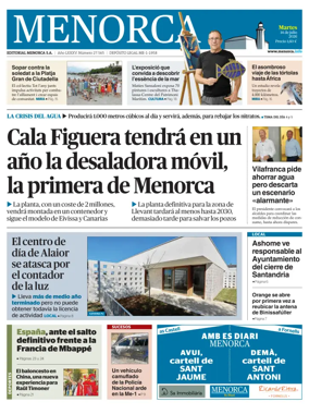 Cover of Menorca Diario Insular