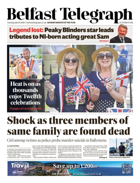Cover of Belfast Telegraph