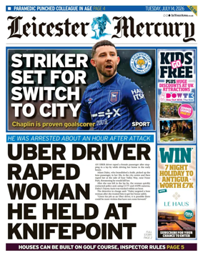 Cover of Leicester Mercury