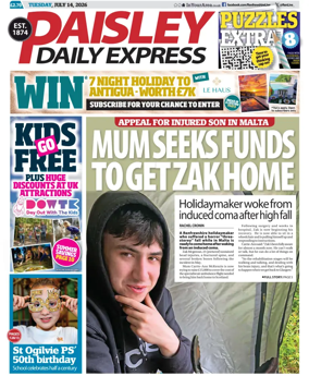 Cover of Paisley Daily Express