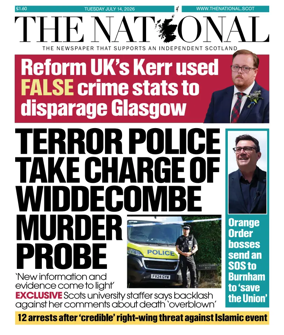 Cover of The National (Scotland)