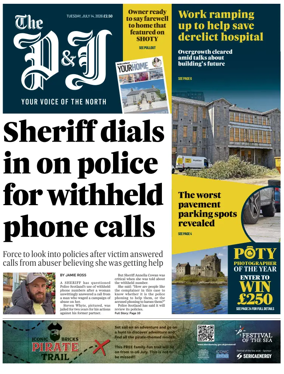 Cover of The Press and Journal (Aberdeen and Aberdeenshire)