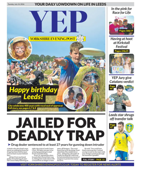 Cover of Yorkshire Evening Post
