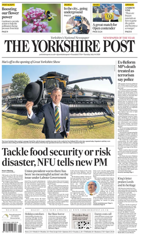 Cover of Yorkshire Post