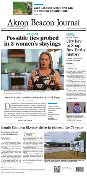 Cover of Akron Beacon Journal