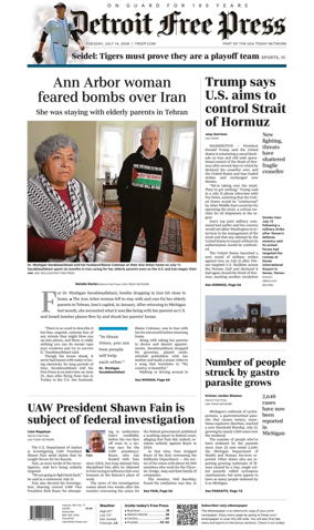 Cover of Detroit Free Press