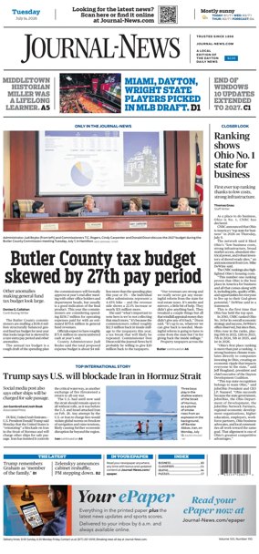 Cover of Hamilton Journal News