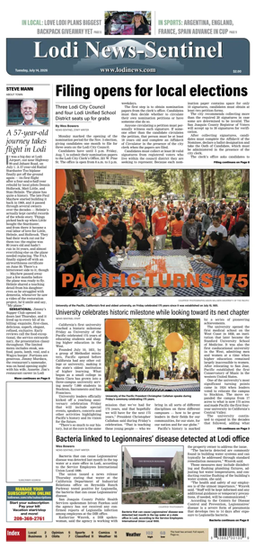 Cover of Lodi News-Sentinel