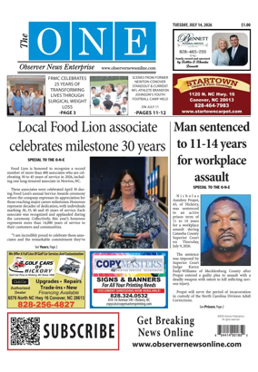 Cover of Observer News Enterprise