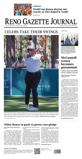 Cover of Reno Gazette Journal