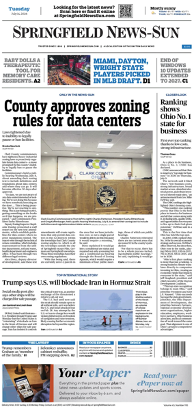 Cover of Springfield News-Sun