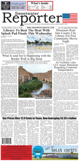 Cover of Sweetwater Reporter