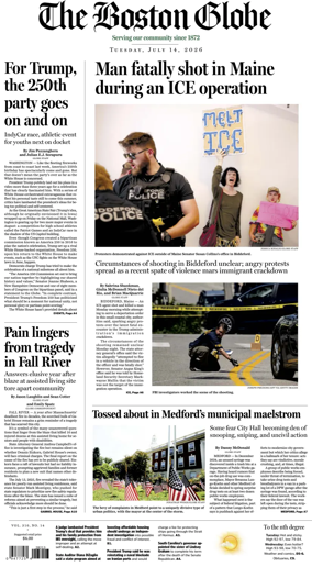 Cover of The Boston Globe
