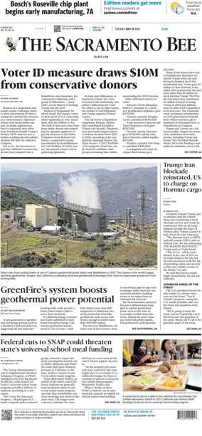 Cover of The Sacramento Bee