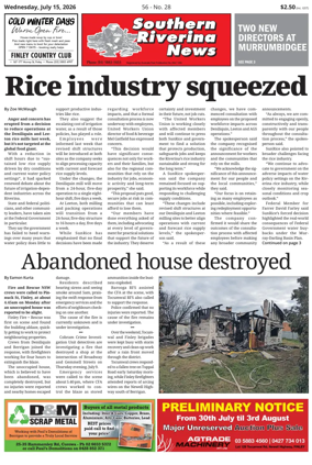 Cover of Southern Riverina news