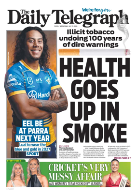 Cover of The Daily Telegraph (Sydney)