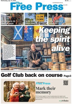 Cover of The Free Press (Corowa)