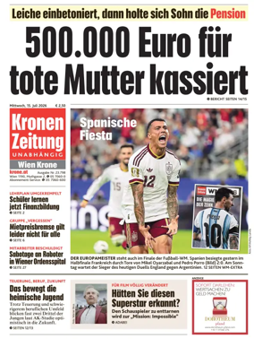 Cover of Kronen Zeitung