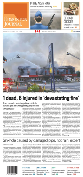 Cover of Edmonton Journal