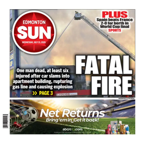 Cover of Edmonton Sun