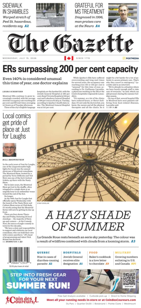 Cover of Montreal Gazette
