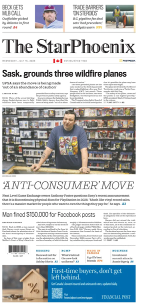 Cover of Saskatoon StarPhoenix