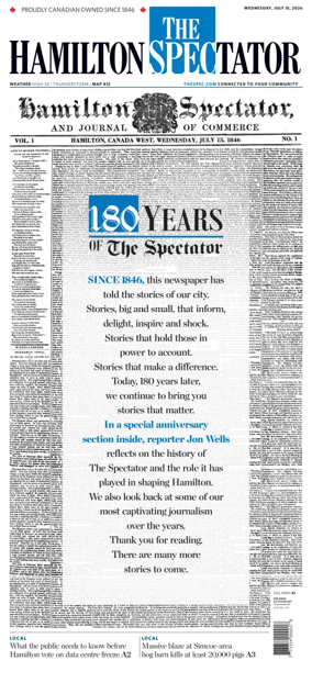 Cover of The Hamilton Spectator