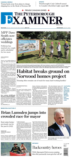 Cover of The Peterborough Examiner