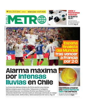 Cover of Publimetro Chile