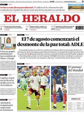 Cover of El Heraldo (Colombia)