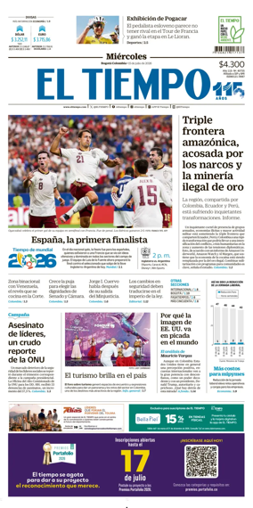 Cover of El Tiempo (Bogota)
