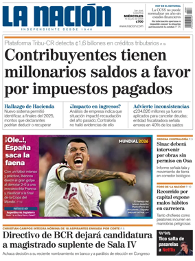 Cover of La Nacion (Costa Rica)