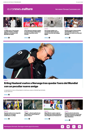 Cover of Euronews Culture and Sport (Spanish) Compiled Edition