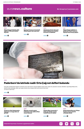 Cover of Euronews Culture and Sport (Turkish) Compiled Edition