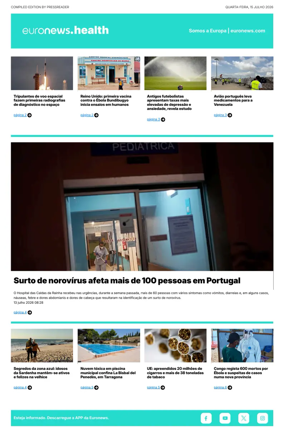Cover of Euronews Health (Portuguese)
