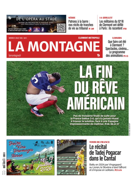 Cover of La Montagne (Clermont-Metropole)